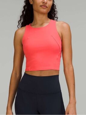Lululemon Invigorate Training Tank Pale Raspberry Cropped Size 6